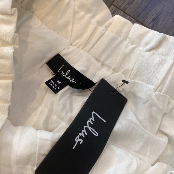NWT Lulus jemima white paper bag shorts - Picture 5 of 5